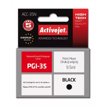 Tinteiro Activejet ACC-35N (substituto para Canon PGI-35; Supreme; 9,5 ml; preto)