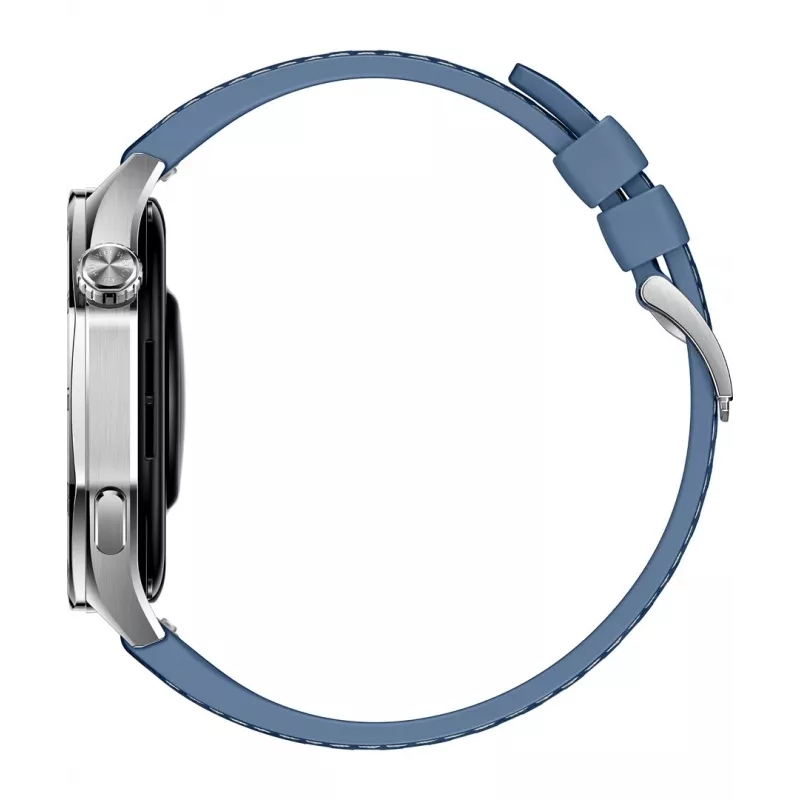 Smartwatch HUAWEI WATCH GT5 46mm – 1,43 polegadas AMOLED, GPS, 524 mAh, caixa em aço inoxidável, bracelete de tecido azul