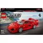 LEGO Speed Champions Ferrari F40 Supercarro – carro de brinquedo de construção para meninos e meninas a partir dos 9 anos com minifigura de condutor, decoração de quarto de criança