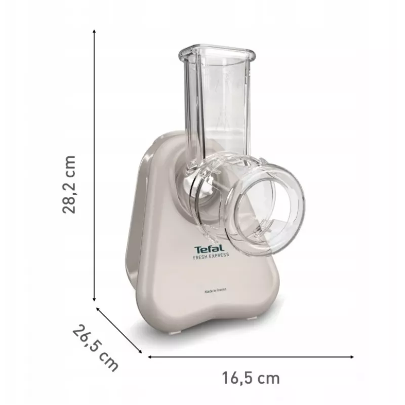 Cortador de legumes elétrico Tefal Fresh Express DN853BE0 — 150 W, 3 discos intercambiáveis, 1 velocidade, creme