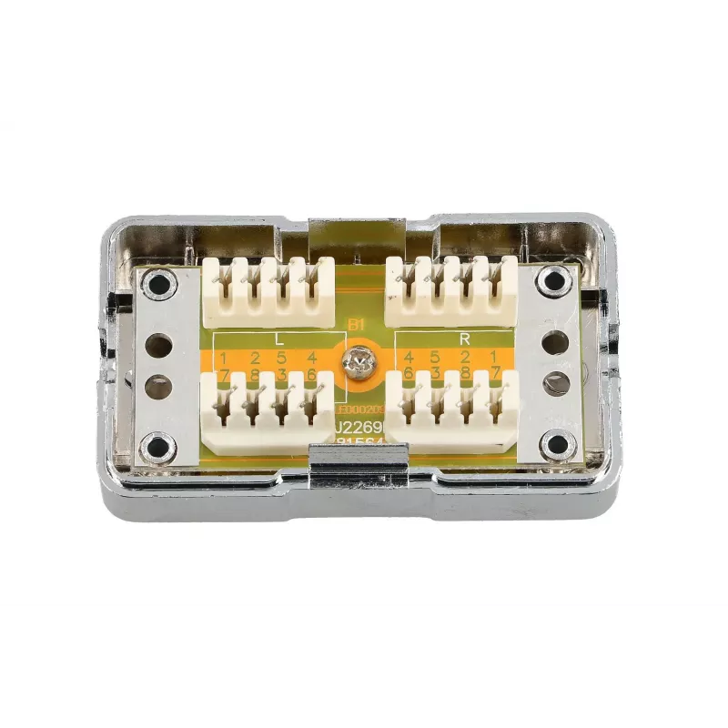 Tomada Extralink CAT6 STP, conector pass-through, prateado