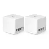 Sistema mesh MERCUSYS Halo H60X (pack de 2) Wi-Fi 6 dual band, 1500 Mbit/s, até 350 m², 2x LAN, antenas internas, branco