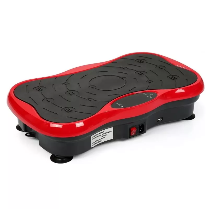 Extralink plataforma vibratória para exercícios fitness Moonwalk Spinmove vermelho