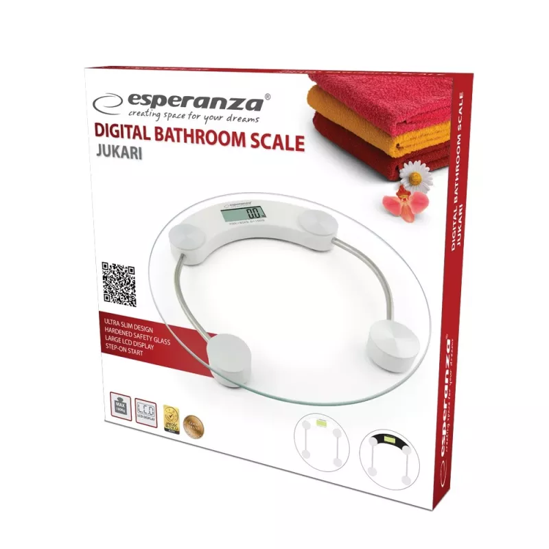 Balança de pessoas Esperanza EBS007W Circle White balança de pessoas eletrónica