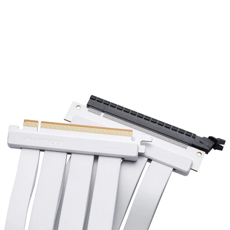 Cabo Riser PCI-E 4.0 x16 PHANTEKS, 180 graus, 30 cm - branco