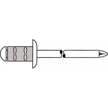 Rebite cego GESIPA Polygrip 4,8×25 Al/Aço, intervalo de aperto 11,0–19,5 mm — embalagem de 250