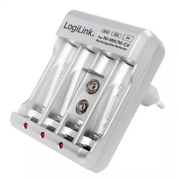 Carregador de pilhas para Ni-MH / Ni-Cd AA / AAA / 9V