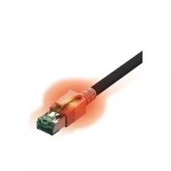 EasyLan DualBoot LED Cabo de rede RJ45 S/FTP Cat.6A (Classe EA) - com ficha saCon - LSOH - preto
