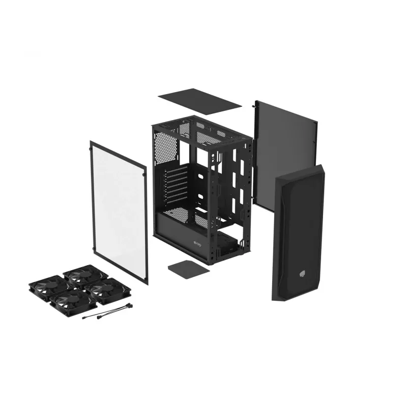 Natec Fury Shobo SH4F - Caixa de PC - Torre - preto