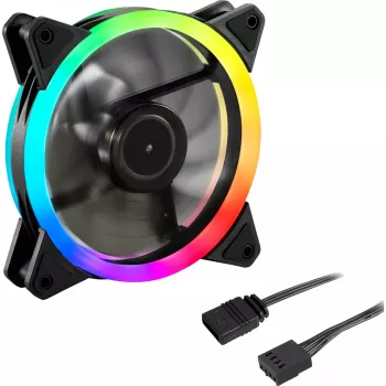 Ventoinha de caixa SHARKOON Shark Blades PWM ARGB 120mm - preto