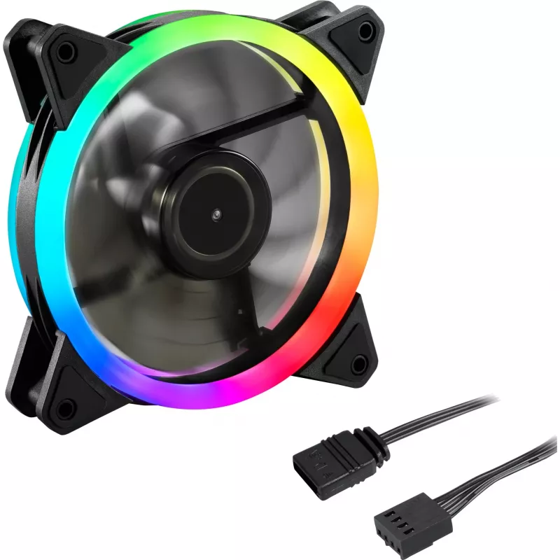 Ventoinha de caixa SHARKOON Shark Blades PWM ARGB 120mm - preto