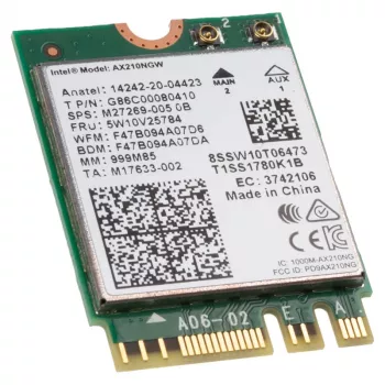 Placa Wi-Fi interna Intel Wi-Fi 6E AX210