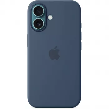 Capa de silicone Apple iPhone 16 MagSafe Denim capa azul 6,1