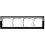 GIRA moldura 4 módulos Event Klar, Standard 55, System 55 preto 0214733