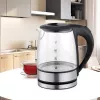 Maestro MR-062-BLACK chaleira elétrica de vidro, 1630 W, 1,2 L