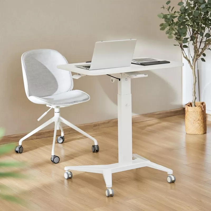 Mesa móvel para portátil MACLEAN MC-453W com ajuste de altura pneumático, altura máx. 109 cm