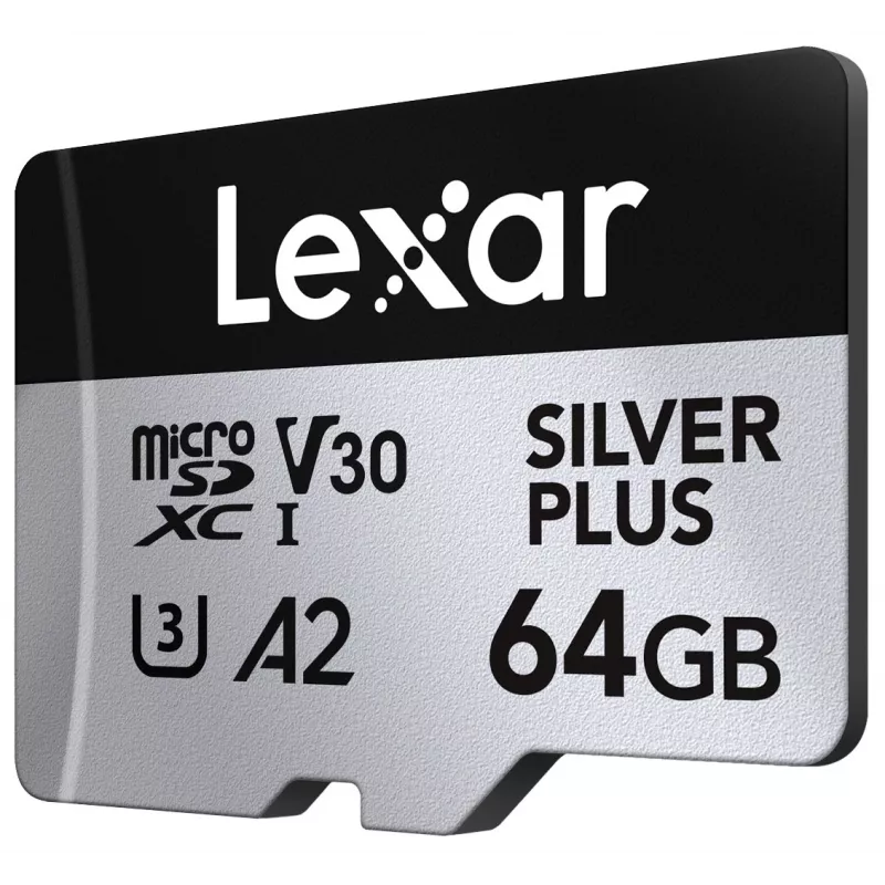 Cartão microSD Lexar 64 GB UHS-I Classe 3 SILVER PLUS