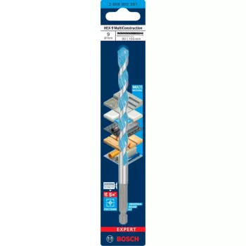 Broca Bosch Expert HEX-9 Multi Construction, 9 mm