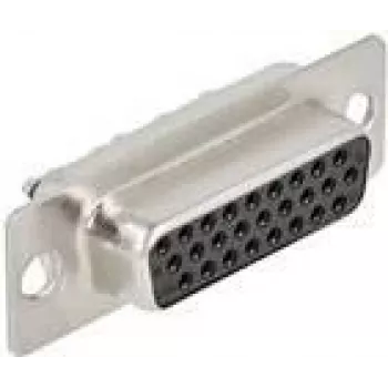 Conector de fio DeLOCK 66717 D-Sub HD 26 pinos preto prateado