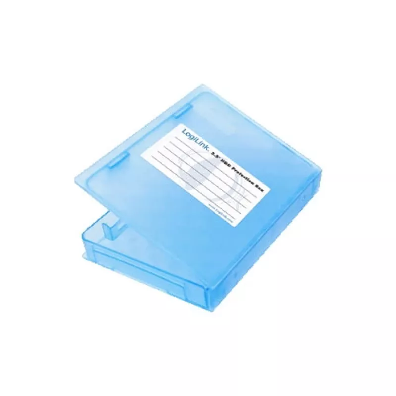 Caixa para HDD LogiLink para discos externos de 2.5, caixa de proteção azul, resistente a gotas e água, com fecho (UA0131)