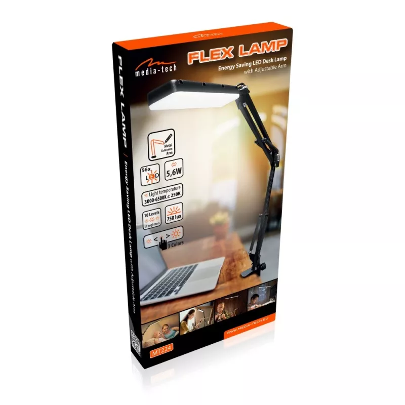 Media-Tech MT224 candeeiro de mesa 5,6 W LED preto
