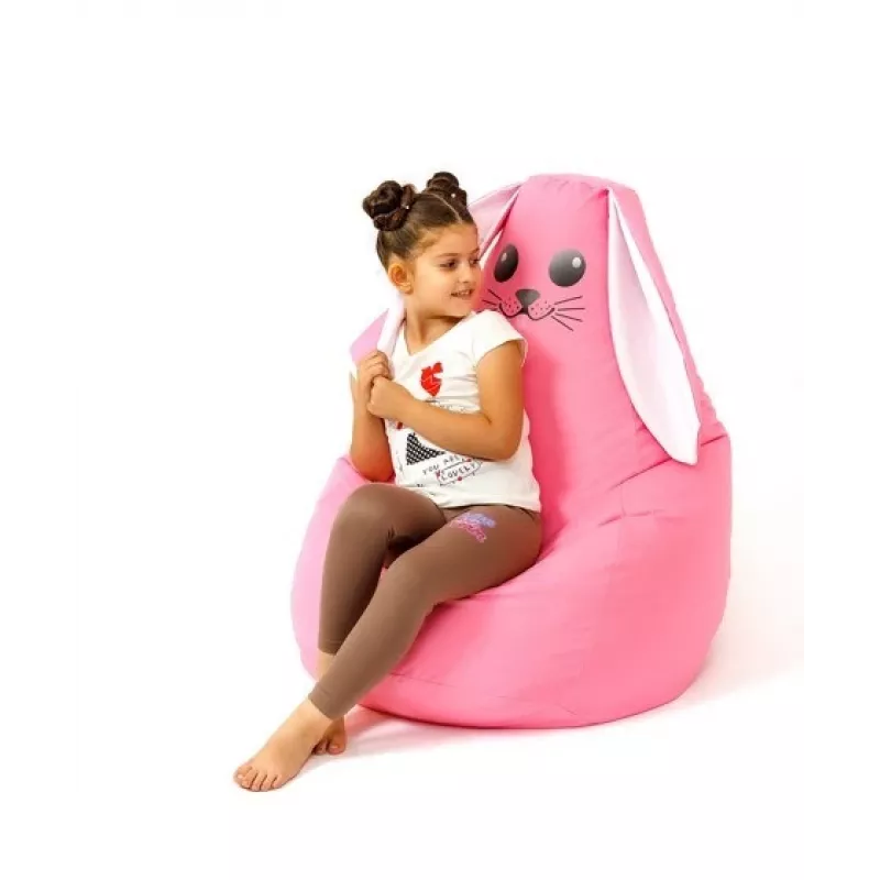 Pufe saco Sako Rabbit rosa L 105 x 80 cm