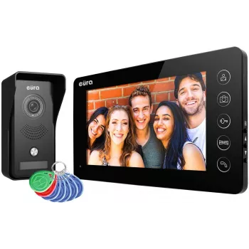 Videoporteiro EURA VDP-76A3 monitor preto