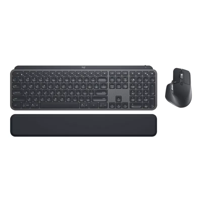 Logitech MX Keys Combo for Business - conjunto teclado e rato - retroiluminado - sem fios - Bluetooth LE - QWERTY - GB - grafite