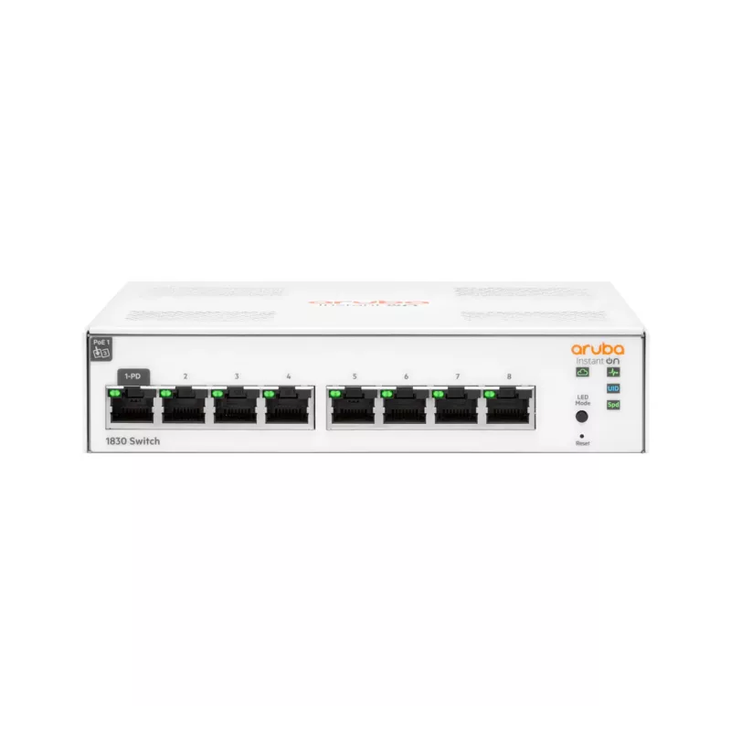 Comutador gerido HPE Aruba Networking Aruba Instant On 1830 8G L2 Gigabit Ethernet