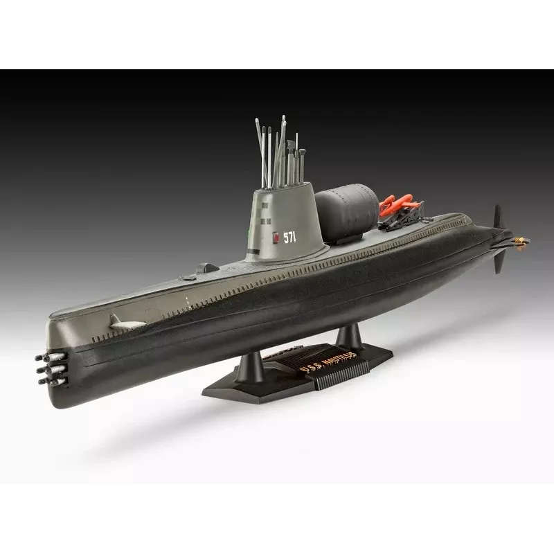 Maquete de navio em plástico REVELL U.S.S. Nautilus escala 1:305, kit 05184