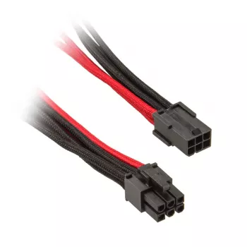 Cabo SilverStone PCIe 6-Pin para PCIe 6-Pin 250mm - preto/vermelho