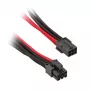 Cabo SilverStone PCIe 6-Pin para PCIe 6-Pin 250mm - preto/vermelho