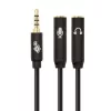 Adaptador TB splitter mini jack 3,5 mm 1x ficha 3,5 mm para 2x conector fêmea 3,5 mm, modelo AKTBXAJ0P2J030B