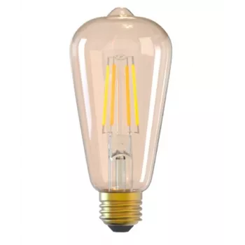 Lâmpada inteligente Tellur WiFi Filament E27 âmbar branco quente regulável 6W 806lm
