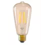 Tellur TLL331191 lâmpada inteligente WiFi de filamento E27, 6 W, 600 lm, 2000–5000K, regulável, âmbar, luz quente / branca