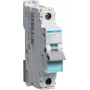 Hager NBN125. Número de polos: 1P. Frequência de entrada AC: 50/60 Hz, Corrente nominal de saída: 25 A. Largura: 17,5 mm, Profundidade: 70 mm, Altura: 83 mm (NBN125)
