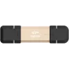 Silicon Power DS72 SSD portátil tipo pen de 250 GB, USB 3.2 Gen 2, USB-A/USB-C, dourado