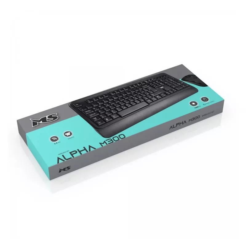 Conjunto sem fios teclado + rato Alpha M300