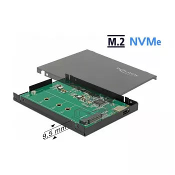 Caixa para SSD DeLOCK 42609 preto M.2