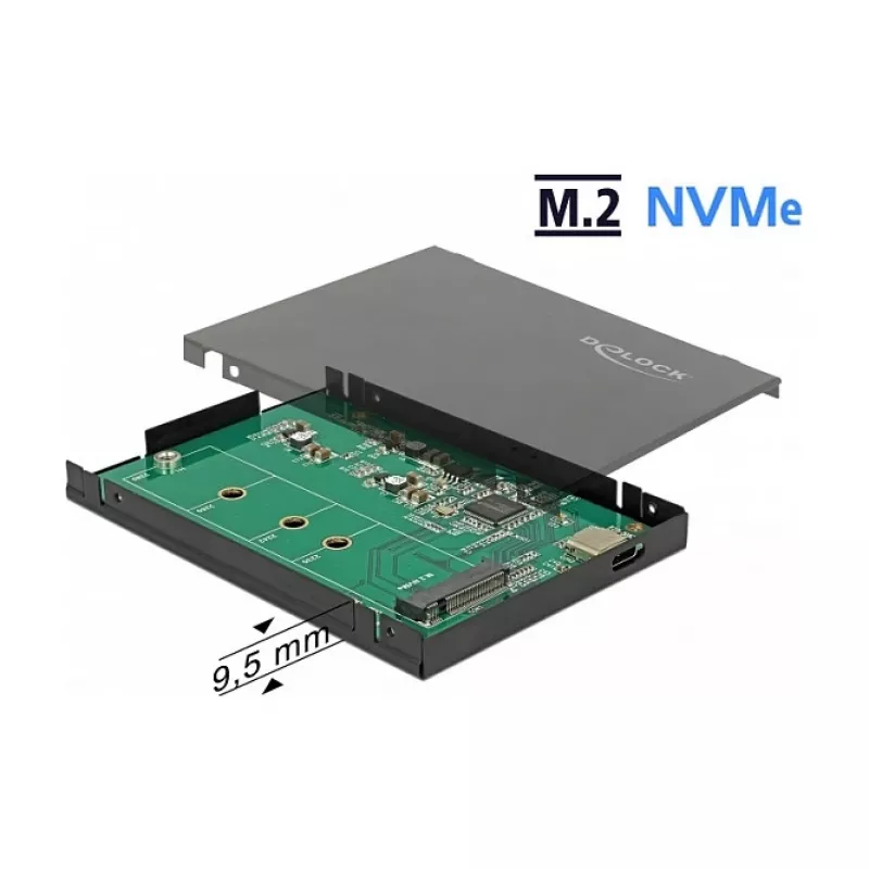 Caixa para SSD DeLOCK 42609 preto M.2