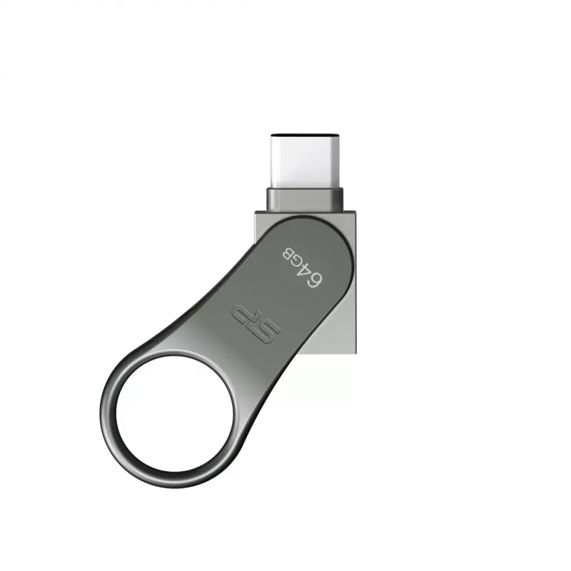 Pen drive Silicon Power Mobile C80 64 GB USB Type-A / USB Type-C 3.0 (3.1 Gen 1) titânio
