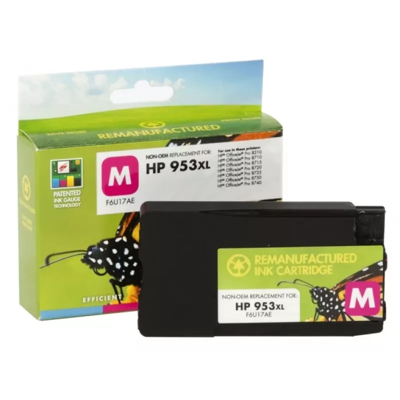 Cartucho de tinta compatível Static Control HP 953XL (F6U17AE), Magenta (Novo chip)