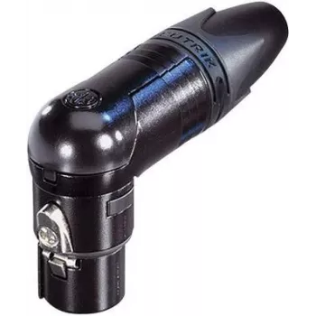 Neutrik conector fêmea XLR angular, número de polos: 3, preto NC3FRX-BAG 1 unid. (NC3FRX-BAG)