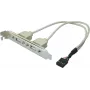 Suporte de montagem interno USB 2.0 ShiverPeaks 75620 com 2 conectores Type-A e ficha de placa-mãe de 10 pinos