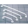 Barra de apoio metálica para casa de banho Mobilex 30 cm – pega de parede, branca, carga 120 kg, Ø 2,5 cm, distância à parede 42 mm