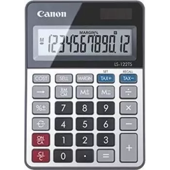 Calculadora de secretária Canon LS-122TS visor cinzento