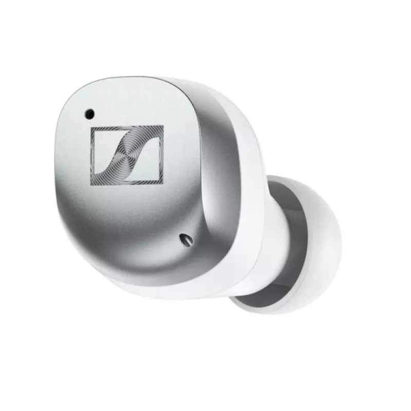 Auscultadores desportivos SENNHEISER Momentum MTW4 Bluetooth sem fios com cancelamento de ruído - branco e prateado