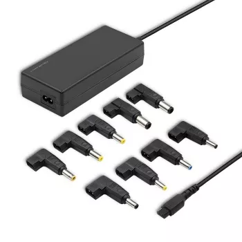 Fonte de alimentação universal automática Qoltec 50012 90W | 9 fichas | +cabo de alimentação