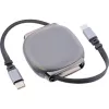 Cabo USB-C InLine 35850, 100W Power Delivery, 0,80 m, preto/cinzento
