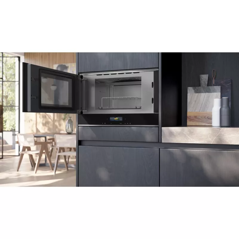 Siemens iQ700 BE732L1B1 Micro-ondas preto Micro-ondas combinado de encastrar 21 L 900 W